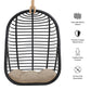 Neve Open Rib Weave Natural Rattan Hanging Chair by Modway EEI-7935