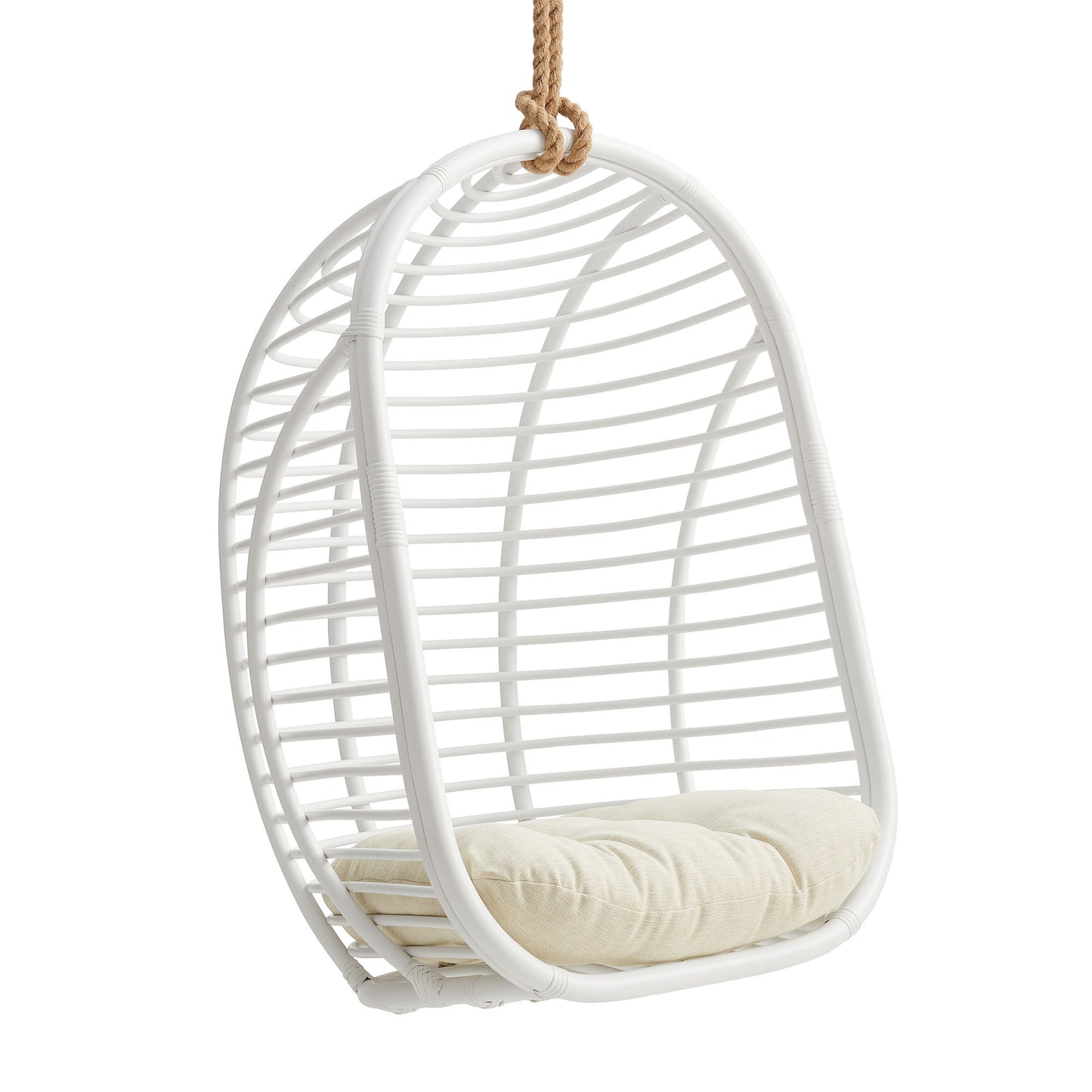 Neve Open Rib Weave Natural Rattan Hanging Chair by Modway EEI-7935