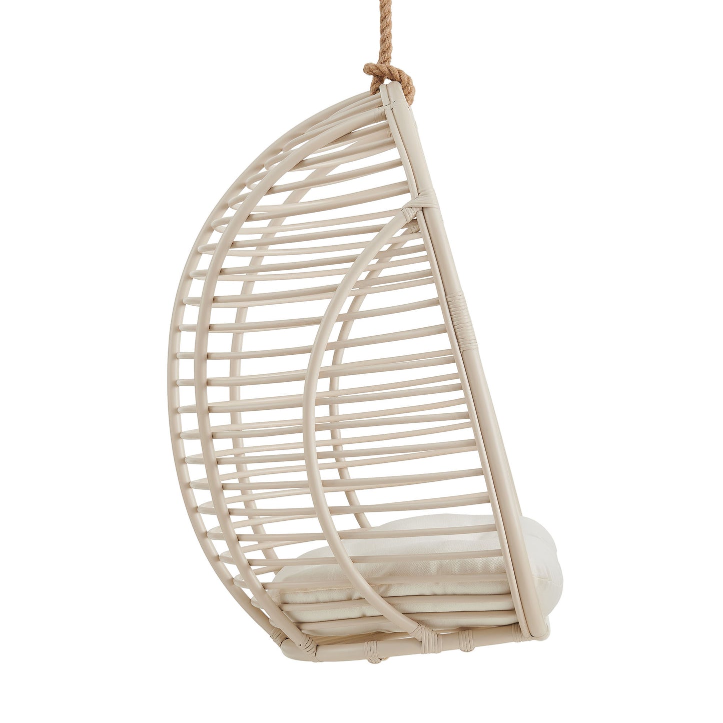 Neve Open Rib Weave Natural Rattan Hanging Chair by Modway EEI-7936