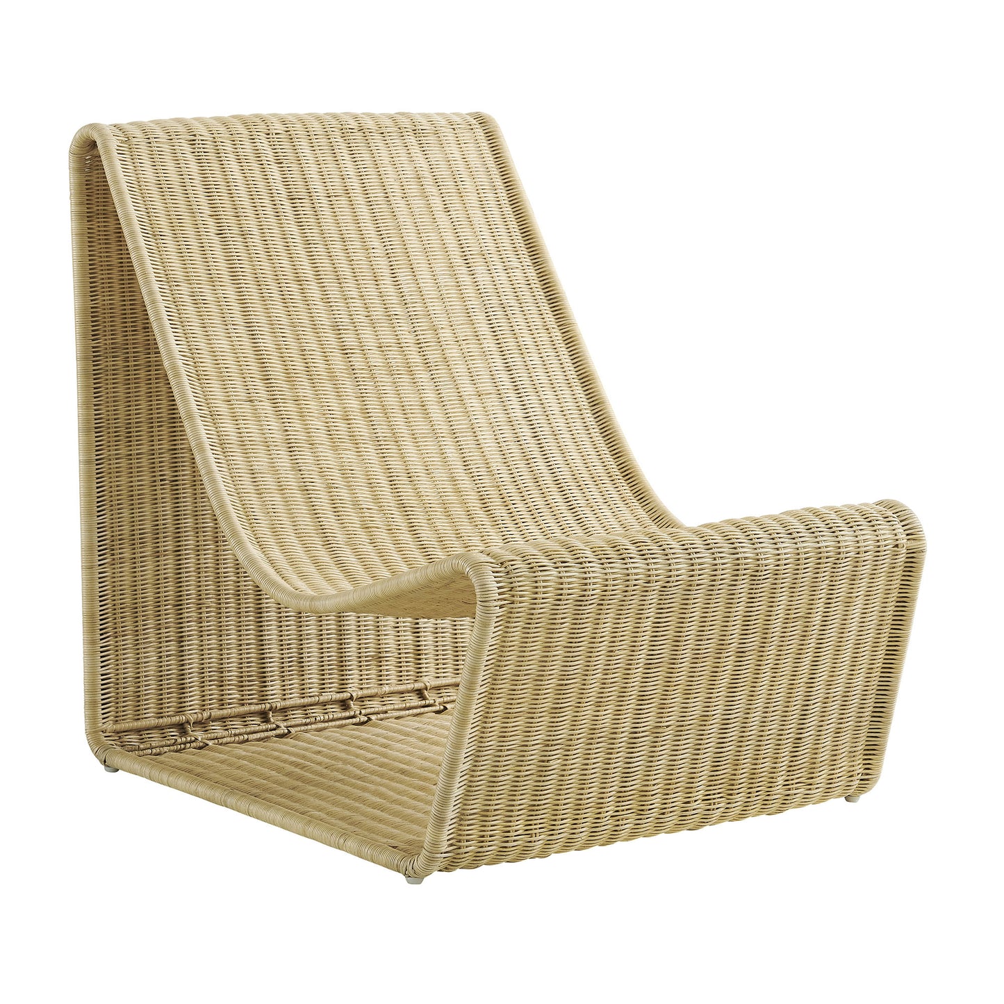 Eira Continuous Curved Natural Rattan Lounge Chair by Modway EEI-7937