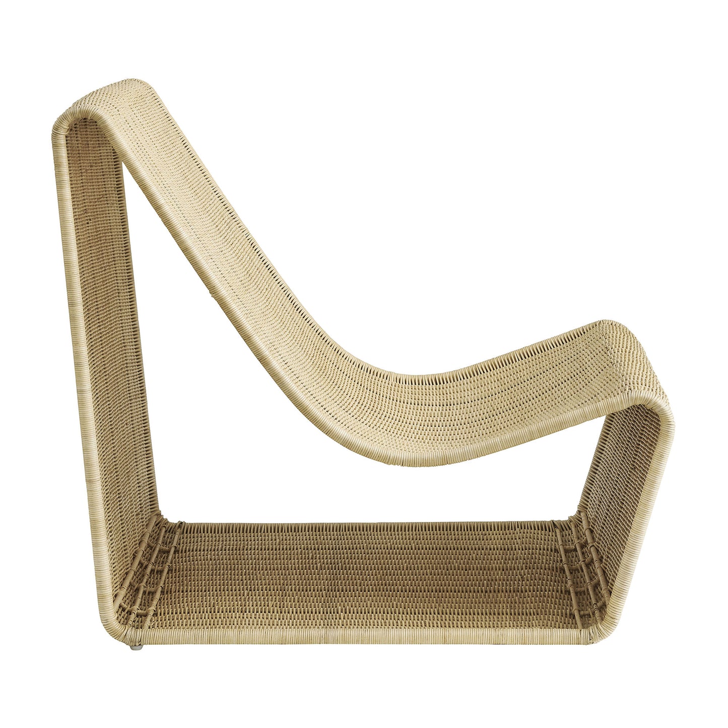 Eira Continuous Curved Natural Rattan Lounge Chair by Modway EEI-7937