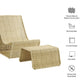 Eira 2 Piece Continuous Curved Natural Rattan Lounge Chair and Ottoman Set by Modway EEI-7944