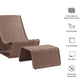 Eira 2 Piece Continuous Curved Natural Rattan Lounge Chair and Ottoman Set by Modway EEI-7945