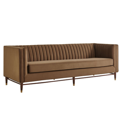 Devote 93 Inch Performance Velvet Channel Tufted Sofa by Modway EEI-7996