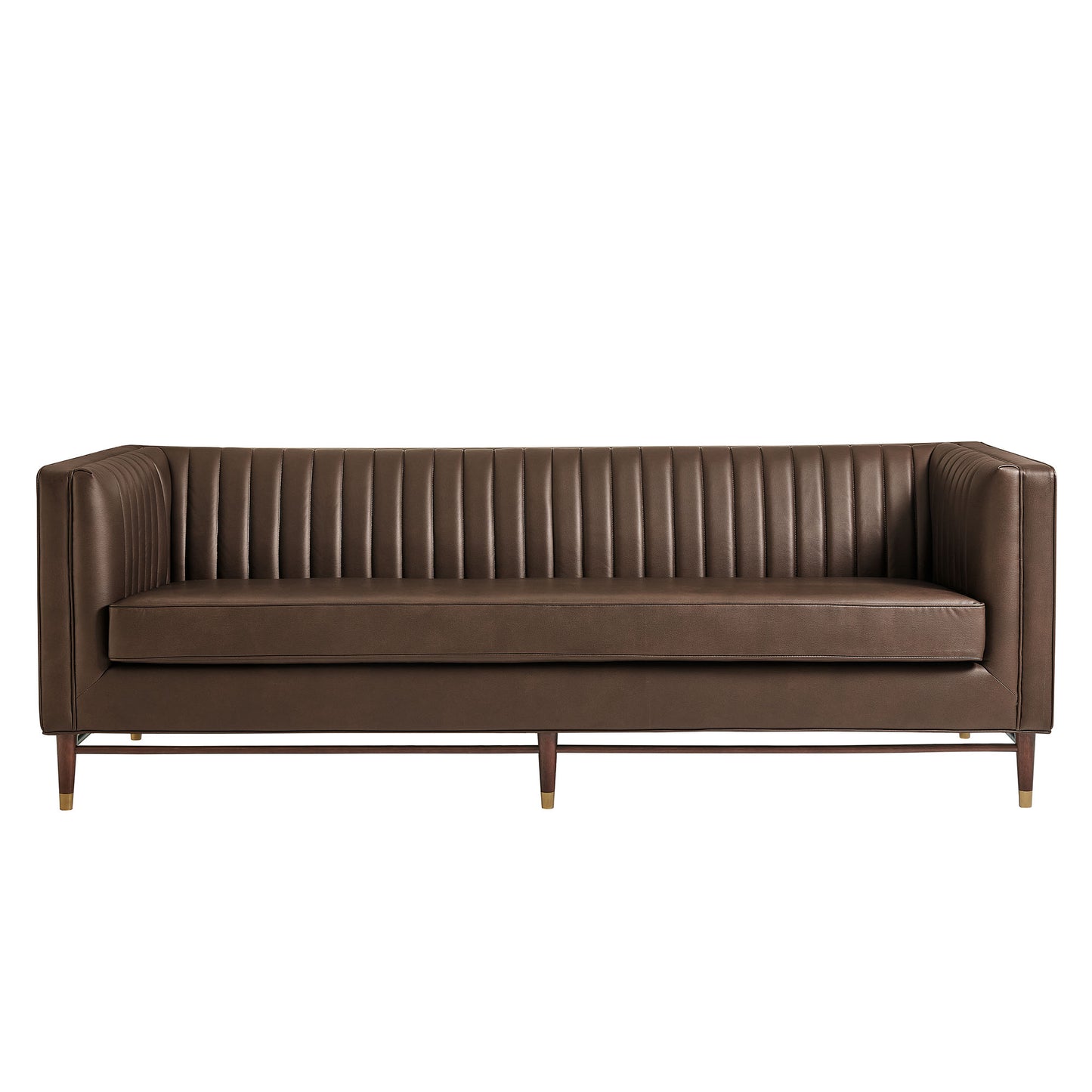 Devote 93 Inch Vegan Leather Channel Tufted Sofa by Modway EEI-7997
