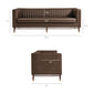 Devote 93 Inch Vegan Leather Channel Tufted Sofa by Modway EEI-7997