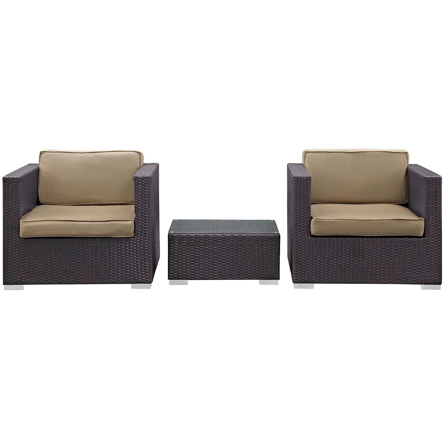 Burrow 3 Piece Outdoor Patio Sofa Set by Modway EEI-995