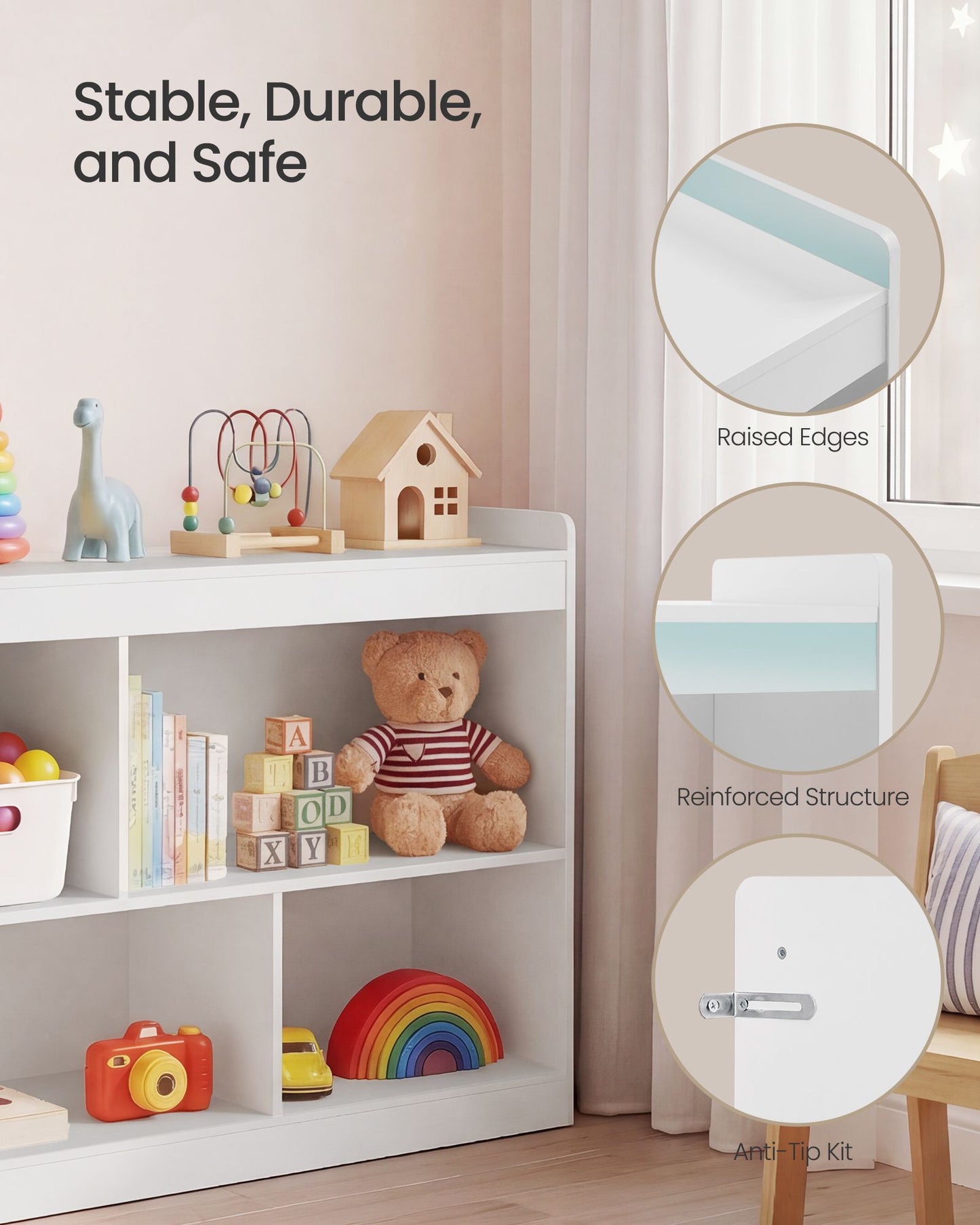 SONGMICS Kids' Toy Storage Shelf – Beech Beige | UGKR052WZ01