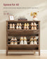 VASAGLE Liry Shoe Storage Cabinet Organizer with 2 Flip Drawers Fits 12 to 16 Pairs – Rustic White | UHSC201K01