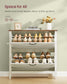 VASAGLE Liry Shoe Storage Cabinet Organizer with 2 Flip Drawers Fits 12 to 16 Pairs Rustic White | UHSC201W01