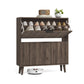 VASAGLE Maxe Collection Shoe Storage Cabinet, 2 Flip Drawers, Walnut Brown