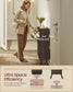 VASAGLE Maxe Collection Shoe Storage Cabinet, 2 Flip Drawers, Walnut Brown