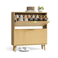 VASAGLE Maxe Shoe Storage Cabinet, 2 Flip Drawers, Oak Beige
