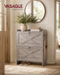 VASAGLE Shoe Storage Cabinet Organizer with 2 Flip Drawers – Washed Gray