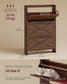 VASAGLE Shoe Storage Cabinet Organizer with 3 Flip Drawers – Chestnut Walnut