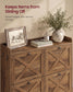 VASAGLE Farmhouse Shoe Cabinet with 4 Flip Drawers – Warm Earth Brown