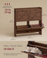 VASAGLE Farmhouse Shoe Cabinet with 4 Flip Drawers – Chestnut Walnut