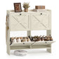 VASAGLE Farmhouse Shoe Cabinet with 4 Flip Drawers – Cloud White