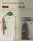 VASAGLE Hall Tree Coat Rack, Shoe Bench, 13.8 X 31.9 X 70.9 Inches, White – Matte White