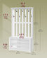 VASAGLE Hall Tree Coat Rack, Shoe Bench, 13.8 X 31.9 X 70.9 Inches, White – Matte White