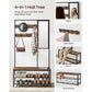 Coat Rack Shoe Bench with Mirror FredCo