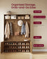 VASAGLE Hall Tree with Bench and Shoe Storage