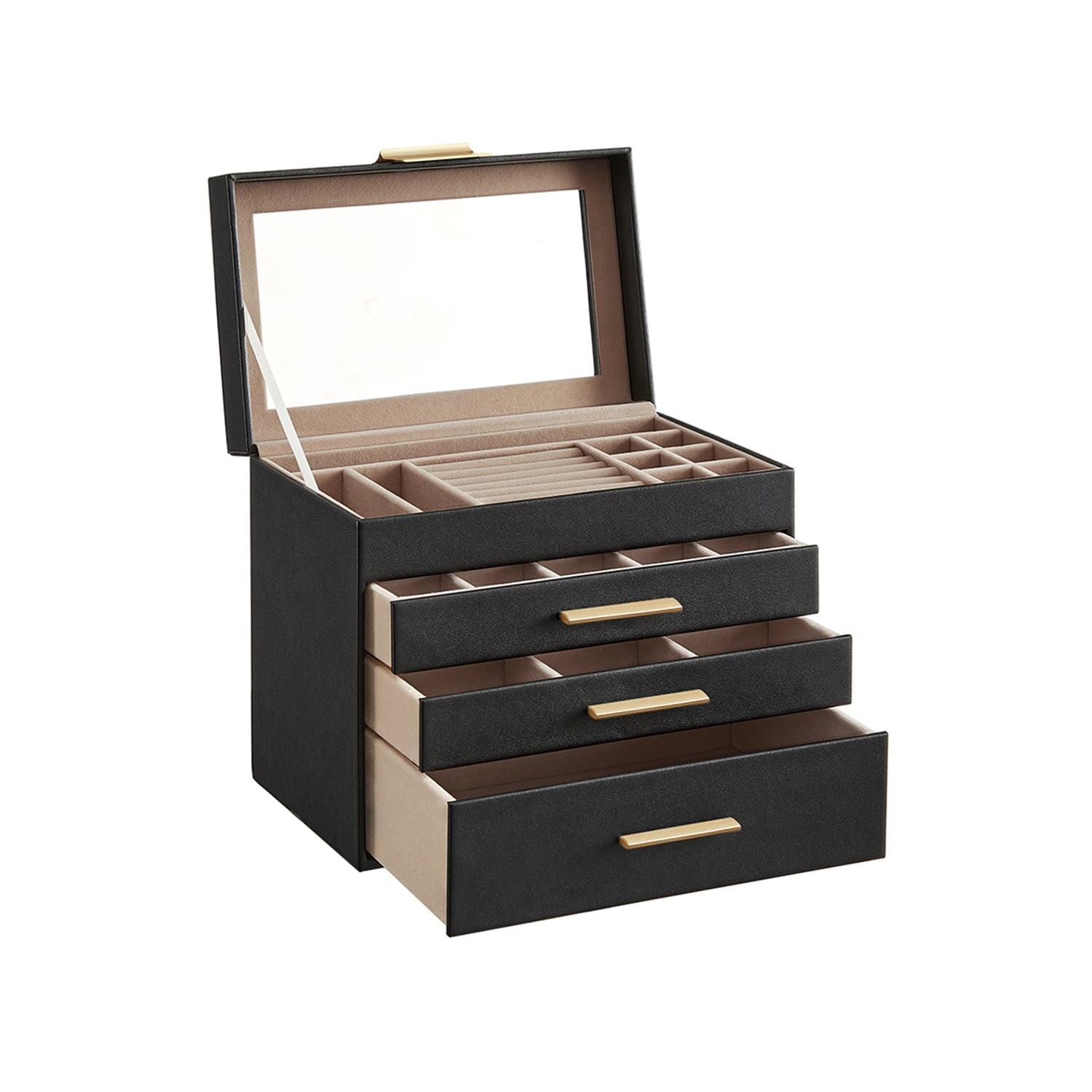 4-Layer Jewelry Box with Glass Lid FredCo