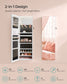 SONGMICS 55 Inches Tall Spacious Jewelry Cabinet – Cloud White