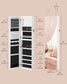 SONGMICS 55 Inches Tall Spacious Jewelry Cabinet – Cloud White