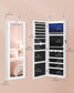 SONGMICS Jewelry Cabinet with LED Lights and Full Length Mirror White – Ink Black and White