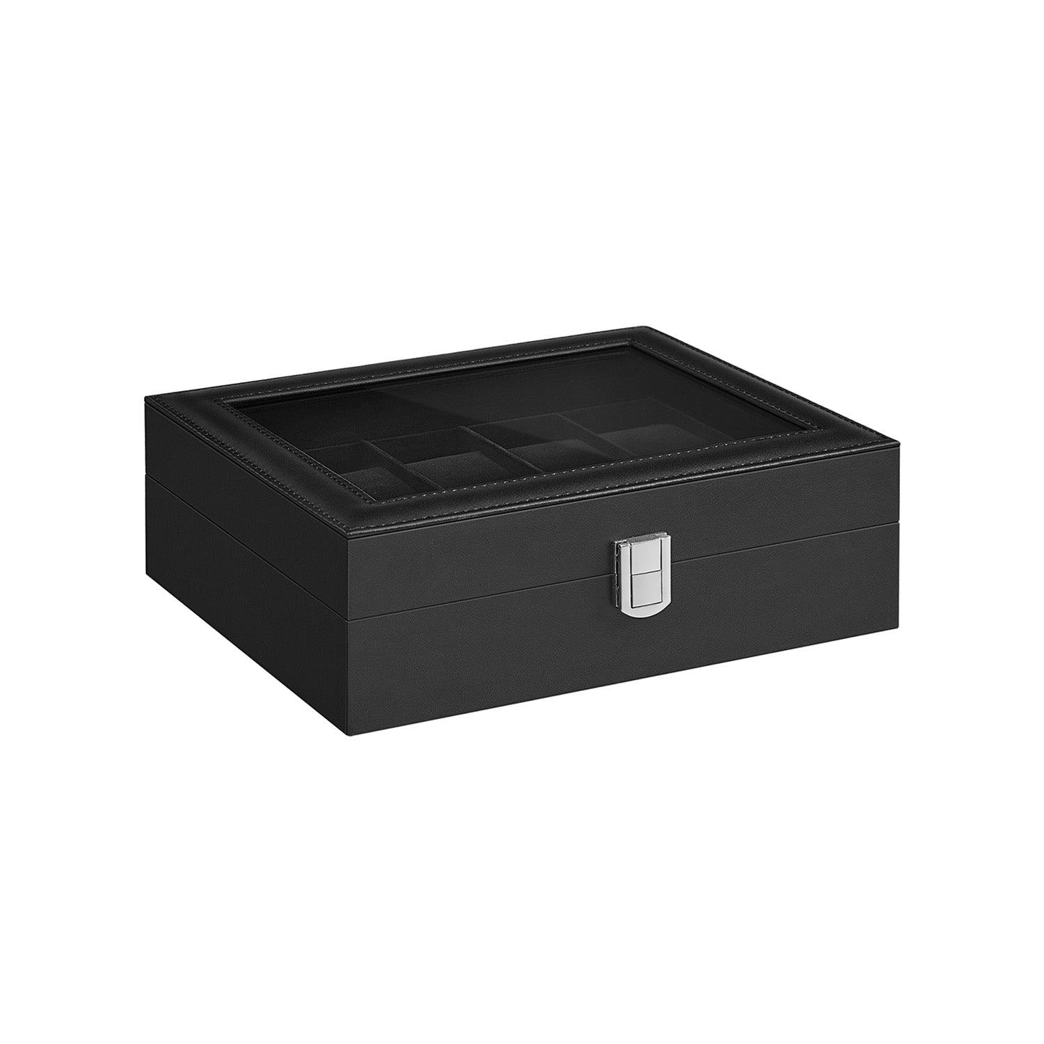 10-Slot Watch Box with Glass Lid FredCo