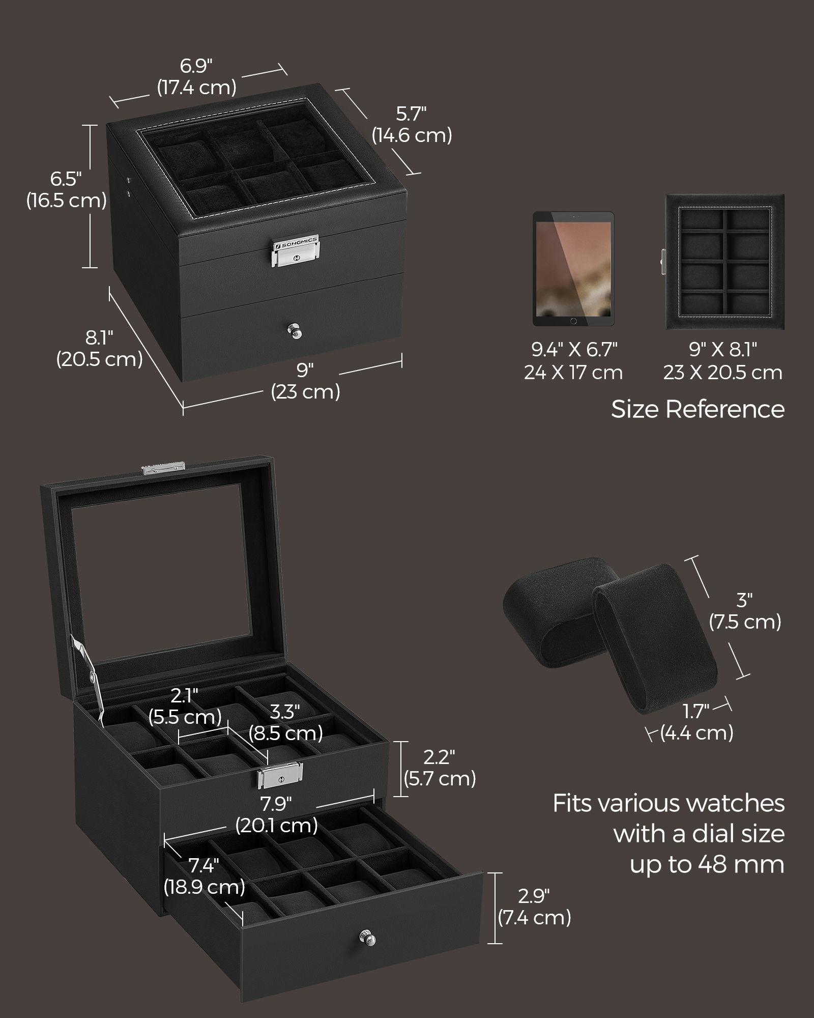 16-Slot Watch Box Black FredCo