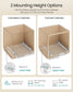 SONGMICS Pull Out Pantry Shelf, Heavy Duty Steel, Slide Out Drawer, 21.3"X20.5"X5.3", Silver