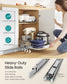 SONGMICS Pull Out Pantry Shelf, Heavy Duty Steel, Slide Out Drawer, 21.3"X20.5"X5.3", Silver