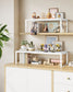 SONGMICS Spice Rack Set, 4-Tier, Metal, Matte White