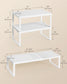 SONGMICS Spice Rack Set, 4-Tier, Metal, Matte White