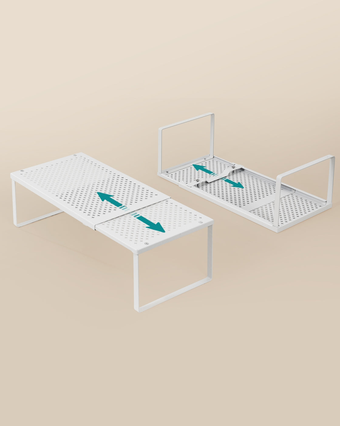 SONGMICS Spice Rack Set, 4-Tier, Metal, Matte White