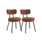 VASAGLE Boucle Dining Chairs Set of 2 Modern Mid Century Coffee Brown