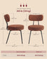 VASAGLE Boucle Dining Chairs Set of 2 Modern Mid Century Coffee Brown