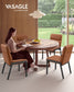 VASAGLE Dining Chairs Set of 4 – Caramel Brown, Matte Black