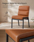 VASAGLE Dining Chairs Set of 6 – Caramel Brown, Matte Black