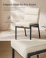 VASAGLE Dining Chairs Set of 4 – Cream White, Matte Black