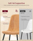 VASAGLE Set of 6 Dining Chairs, Dining Room Kitchen Chairs, Metal Frame, Adjustable Feet – Caramel Brown