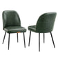 VASAGLE Synthetic Leather Dining Chair with Storage Pocket – Forest Green