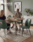 VASAGLE Synthetic Leather Dining Chair with Storage Pocket – Forest Green