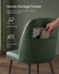 VASAGLE Synthetic Leather Dining Chair with Storage Pocket – Forest Green