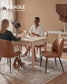 VASAGLE Synthetic Leather Dining Chair with Storage Pocket – Caramel Brown