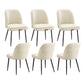 VASAGLE Dining Chairs Set of 6, Upholstered Kitchen Chairs Synthetic Leather with Stitching – Cream White