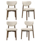 VASAGLE Wooden Dining Chairs Set of 4, Cappuccino Beige