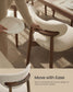 VASAGLE Wooden Dining Chairs Set of 2, Cappuccino Beige